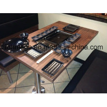 Hot Pot Restaurant Korean Barbeque BBQ Table with Grill